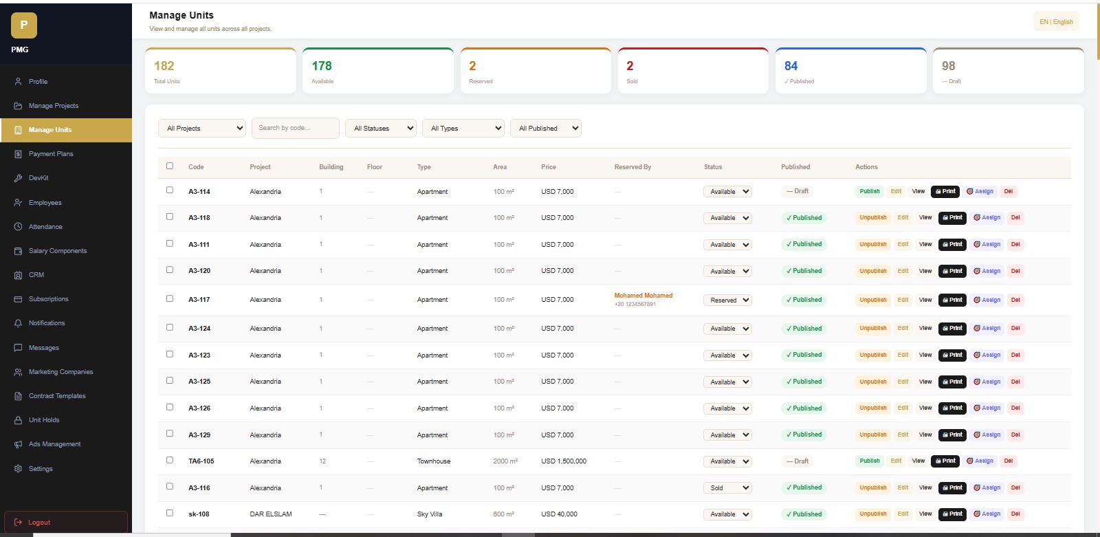 Repanza developer dashboard